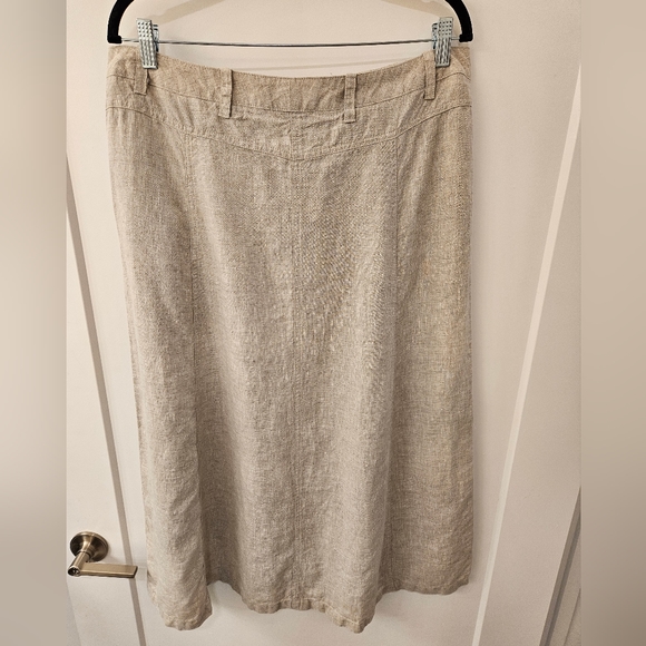 NWT - Talbots Linen Oatmeal Color Skirt - Size 12 - Picture 4 of 7